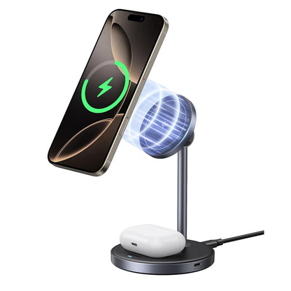 Cargador de Red Inalámbrico UGREEN W710 3en1, 20W, 1.67A, 1 x USB-C, Negro