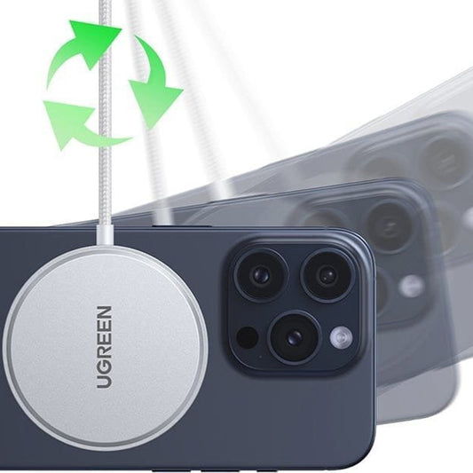 Cargador de Red Inalámbrico UGREEN W703, 15W, 1.67A, Blanco