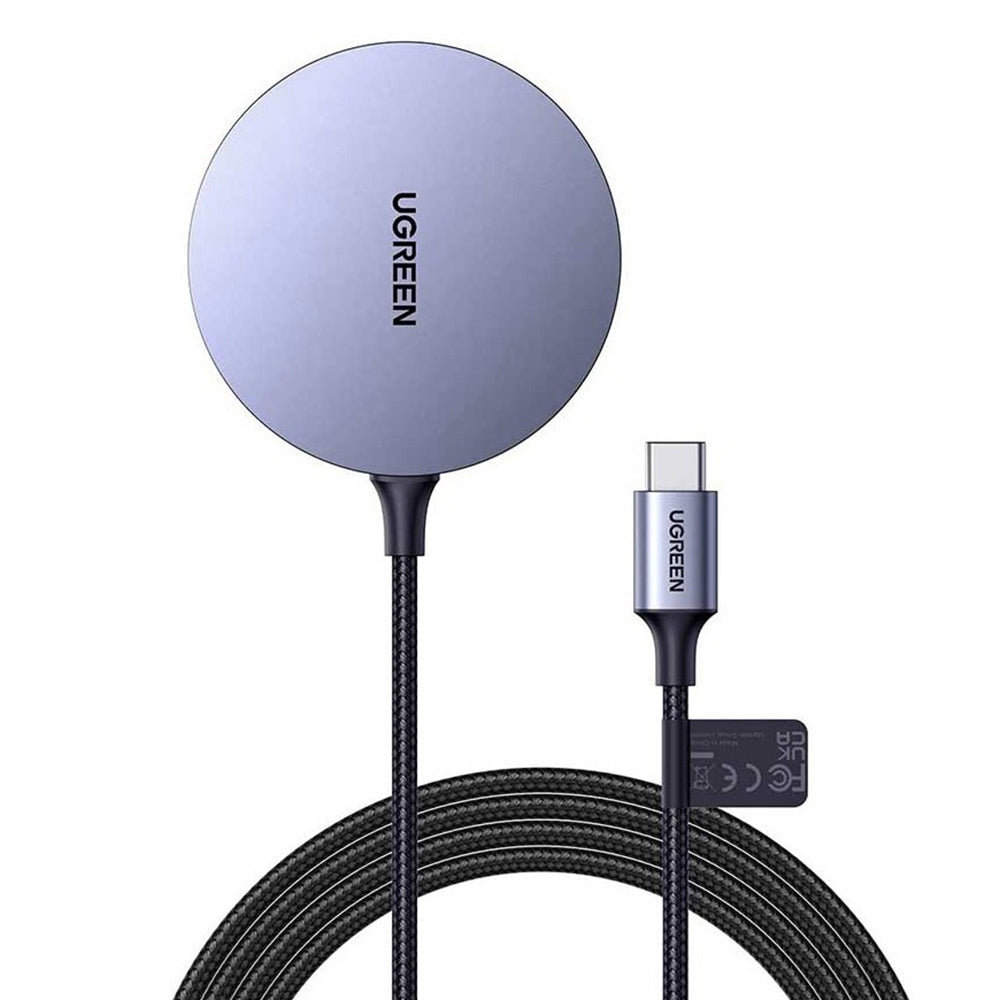 Cargador de Red Inalámbrico UGREEN CD245, 15W, 1.67A, Gris