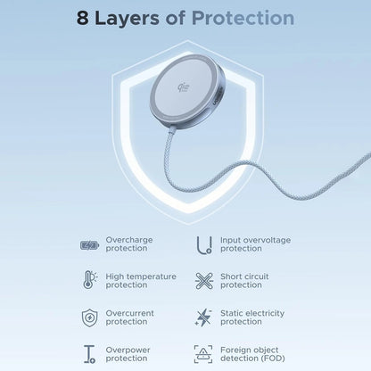 Cargador de Red Inalámbrico UGREEN MagFlow, 25W, Azul