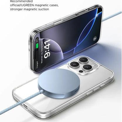 Cargador de Red Inalámbrico UGREEN MagFlow, 25W, Azul