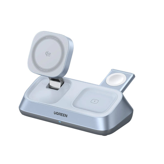 Cargador de Red Inalámbrico UGREEN W711 3en1, 25W, 1.67A, Azul