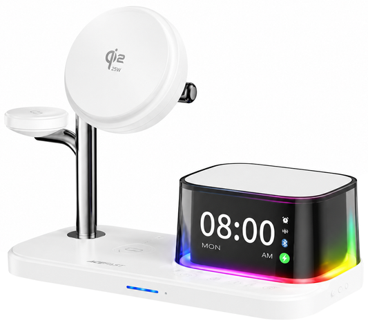 Cargador de Red Inalámbrico XO Design CX045 3en1, 25W, Blanco