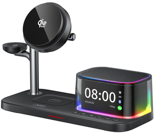 Cargador de Red Inalámbrico XO Design CX045 3en1, 25W, Negro