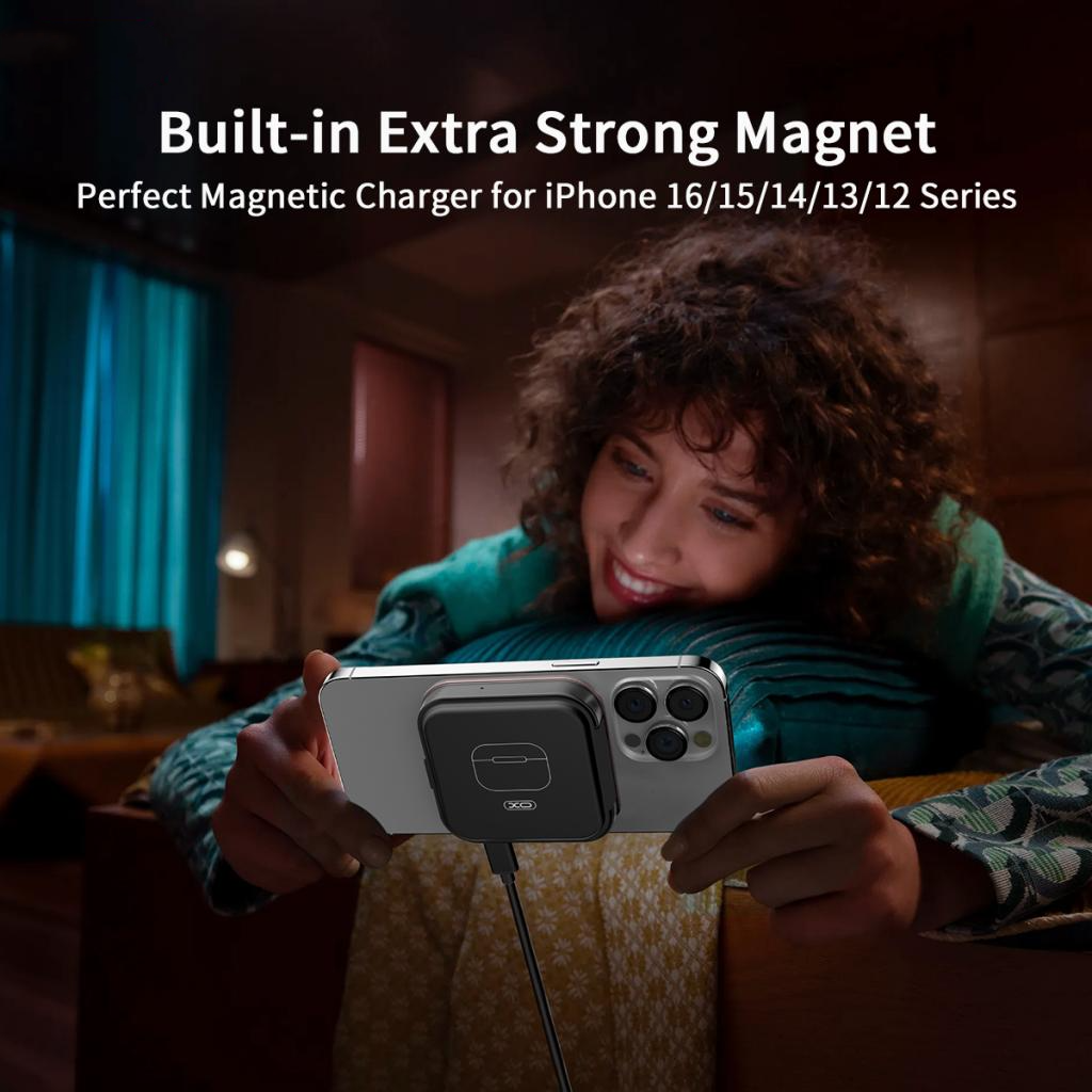 Cargador de Red Inalámbrico XO Design CX035 3en1, 15W, 1.67A, Negro