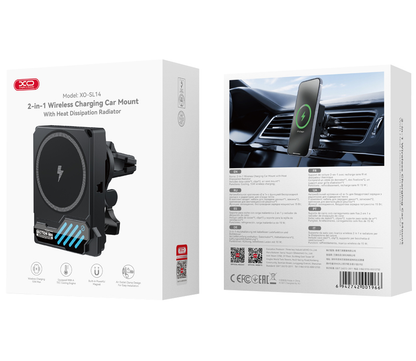 XO Design SL14 Wireless Car Charger, 25W, Black