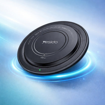 Cargador de Red Inalámbrico Yesido DS39, 15W, 1.67A, Negro