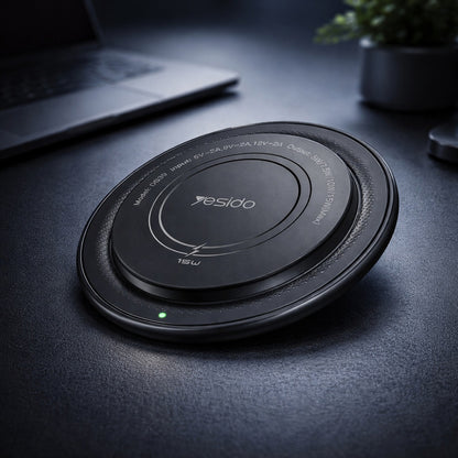 Cargador de Red Inalámbrico Yesido DS39, 15W, 1.67A, Negro