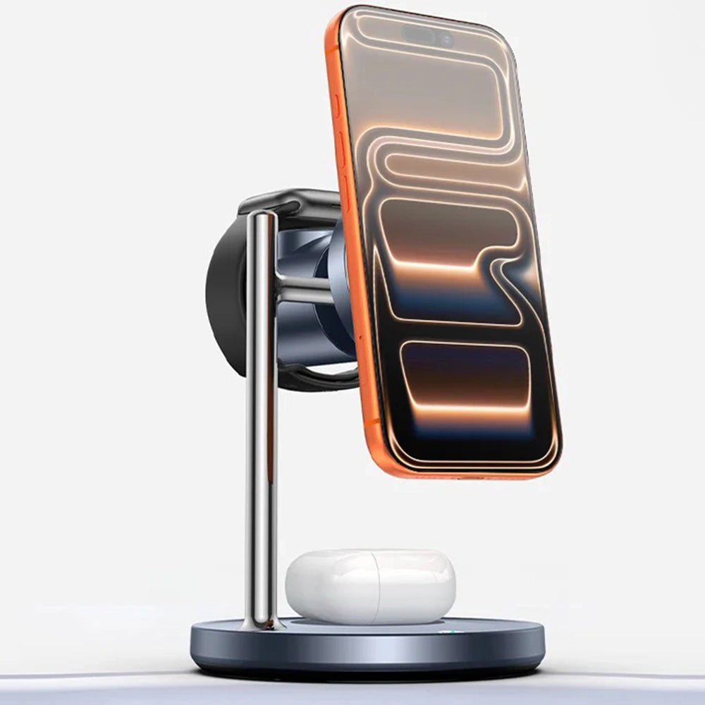 Cargador de Red Inalámbrico Yesido DS40 3en1, 25W, 1.67A, Negro