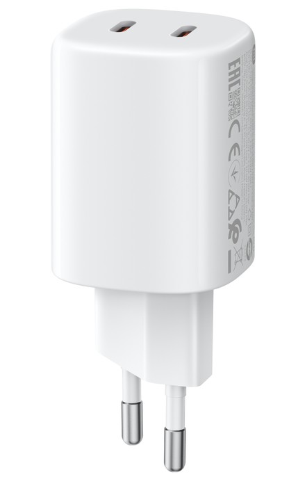 Cargador de red Xiaomi Nano Turbo, 45W, 3A, 2 x USB-C, Blanco BHR087OEU