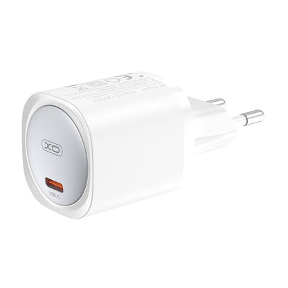 Cargador de red XO Design CE20, 30W, 3A, 1 x USB-C, Blanco 