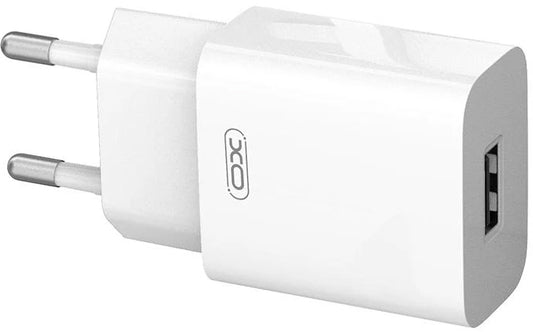 Cargador de Red XO Design L99, 12W, 2.4A, 1 x USB-A, Blanco