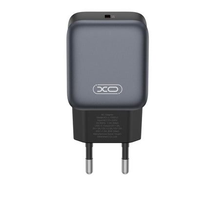 Cargador de Red XO Design L155, 30W, 3A, 1 x USB-C, Negro