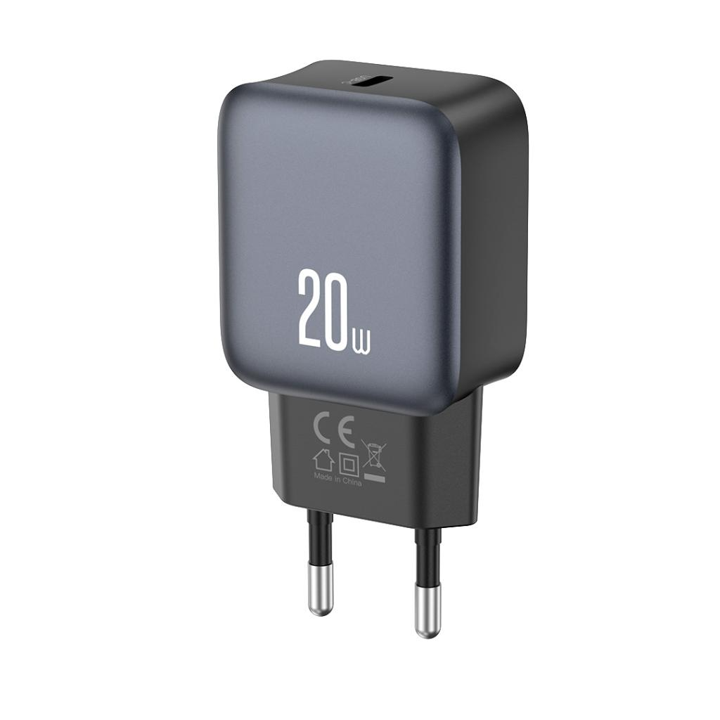 Cargador de Red XO Design L153, 20W, 3A, 1 x USB-C, Negro
