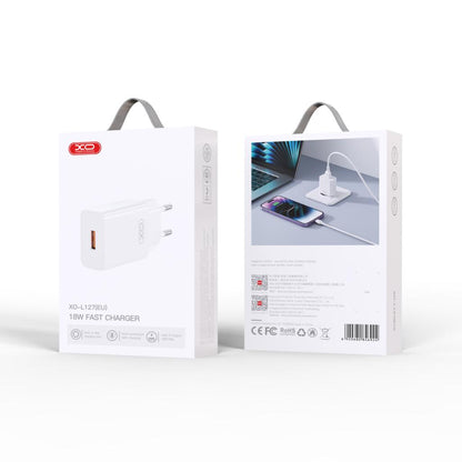 Cargador de Red XO Design L127, 18W, 3A, 1 x USB-A, Blanco