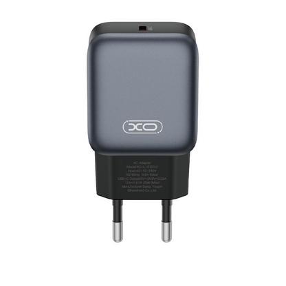 Cargador de Red XO Design L153, 20W, 3A, 1 x USB-C, Negro