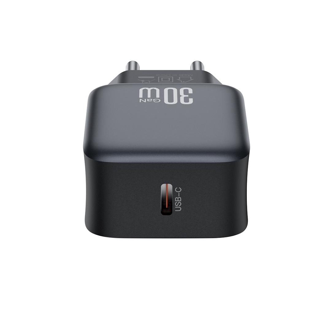Cargador de Red XO Design L155, 30W, 3A, 1 x USB-C, Negro