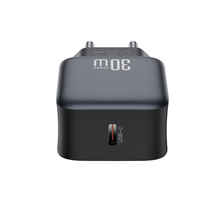 Cargador de Red XO Design L155, 30W, 3A, 1 x USB-C, Negro