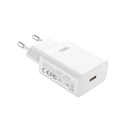 Cargador de Red XO Design L126, 20W, 3A, 1 x USB-C, Blanco