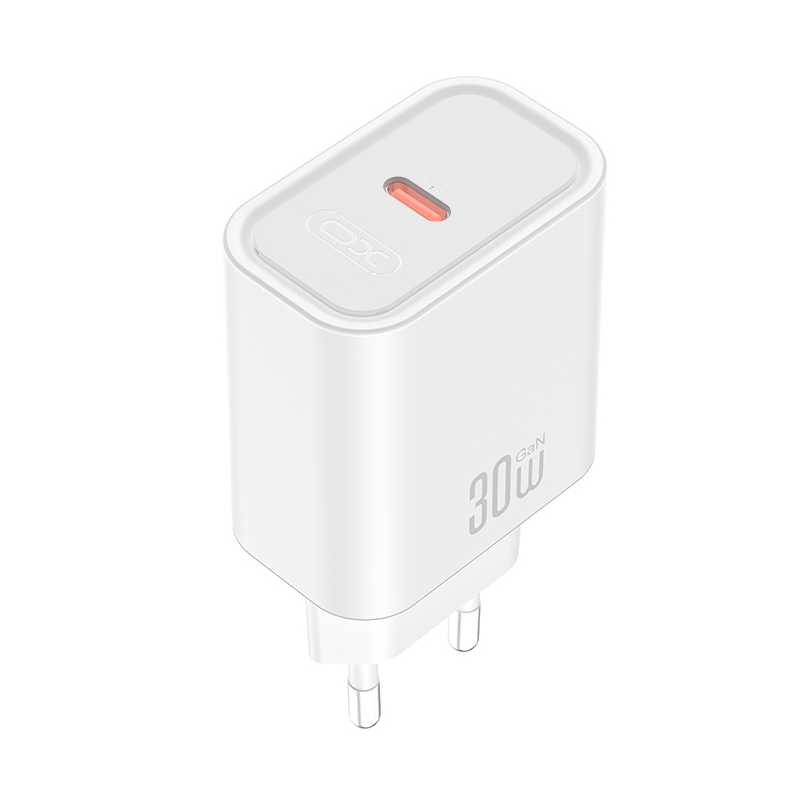 Cargador de Red XO Design CE41, 30W, 3A, 1 x USB-C, Blanco