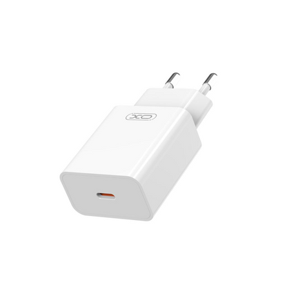 Cargador de Red XO Design L126, 20W, 3A, 1 x USB-C, Blanco