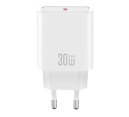 Cargador de Red XO Design CE41, 30W, 3A, 1 x USB-C, Blanco