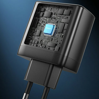 Cargador de Red Yesido YC144, 65W, 3.25A, 1 x USB-A - 2 x USB-C, Negro