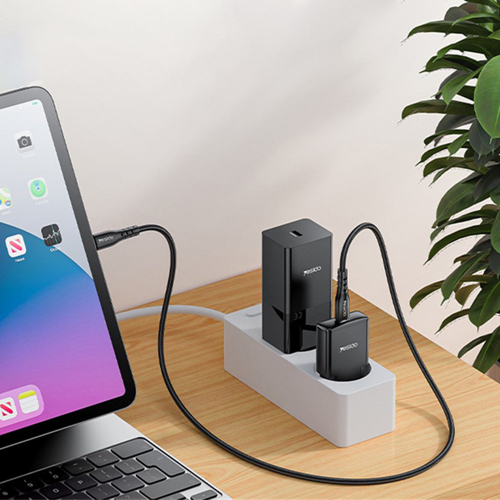 Cargador de Red Yesido YC74, 30W, 3A, 1 x USB-C, Negro
