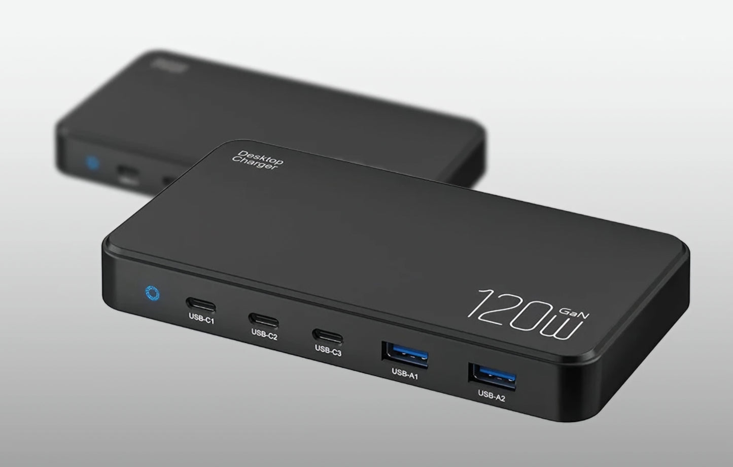 Cargador Estación BlitzWolf BW-i100, 120W, 5A, 2 x USB-A - 3 x USB-C, Negro