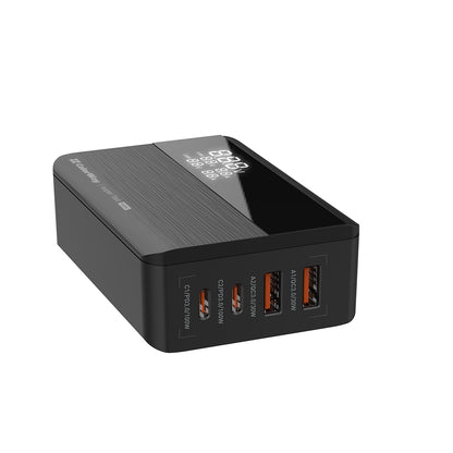 Cargador Estación ColorWay Display, 100W, 5A, 2 x USB-A - 2 x USB-C, Negro