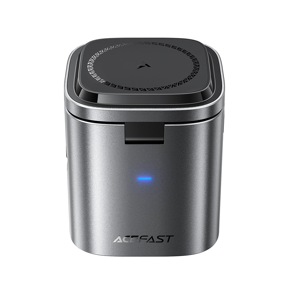 Cargador Estación Con Cable USB-C Acefast Z9 QI 6in1, 80W, 1 x USB-C - 1 x USB-A, Negro