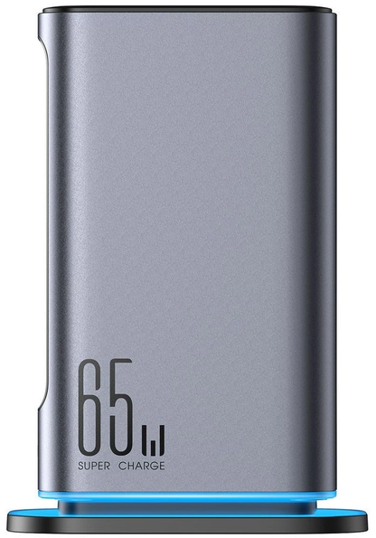 Cargador Estación Joyroom JR-TCM02 UK, 65W, 3.25A, 2 x USB-A - 4 x USB-C, Gris