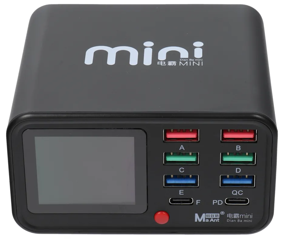 Cargador Estación MaAnt Dianba Mini, 75W, 2 x USB-C - 6 x USB-A, Negro