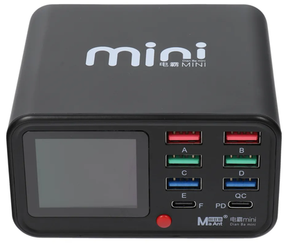 Cargador Estación MaAnt Dianba Mini, 75W, 2 x USB-C - 6 x USB-A, Negro
