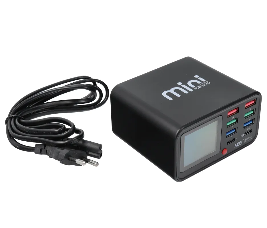 Cargador Estación MaAnt Dianba Mini, 75W, 2 x USB-C - 6 x USB-A, Negro