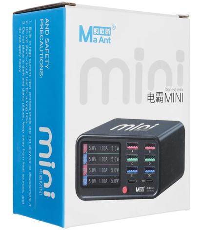 Cargador Estación MaAnt Dianba Mini, 75W, 2 x USB-C - 6 x USB-A, Negro