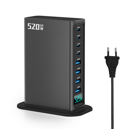 Cargador Estación OEM, 520W, 5A, 4 x USB-A - 4 x USB-C, Gris