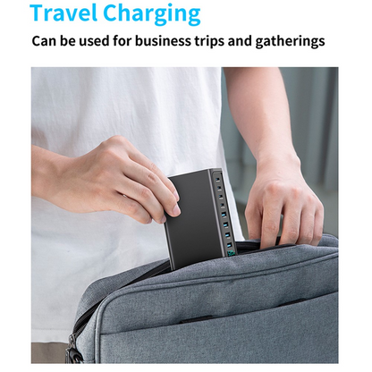 Cargador Estación OEM, 520W, 5A, 4 x USB-A - 4 x USB-C, Gris