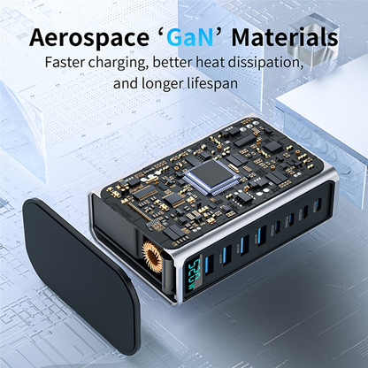 Cargador Estación OEM, 520W, 5A, 4 x USB-A - 4 x USB-C, Gris