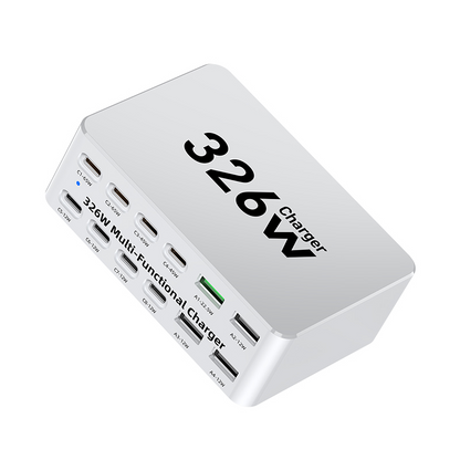 Cargador Estación OEM WLX-818E, 326W, 3.25A, 4 x USB-A - 8 x USB-C, Blanco