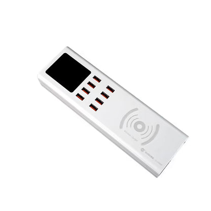 Cargador Estación Sunshine SS-309WD QI, 40W, 2.4A, 8 x USB-A, Blanco