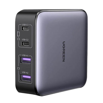 Cargador Estación UGREEN CD327 Nexode, 65W, 3.25A, 2 x USB-A - 2 x USB-C, Negro