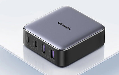 Cargador Estación UGREEN CD327 Nexode, 65W, 3.25A, 2 x USB-A - 2 x USB-C, Negro