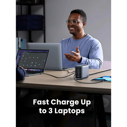 Cargador Estación UGREEN CD333 Nexode, 300W, 5A, 1 x USB-A - 4 x USB-C, Gris, Reacondicionado