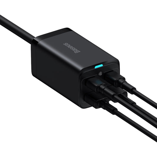 Cargador Estación USB-C Baseus GaN3 Pro, 100W, 5A, 2 x USB-A - 2 x USB-C, Negro, Reacondicionado CCGP000101