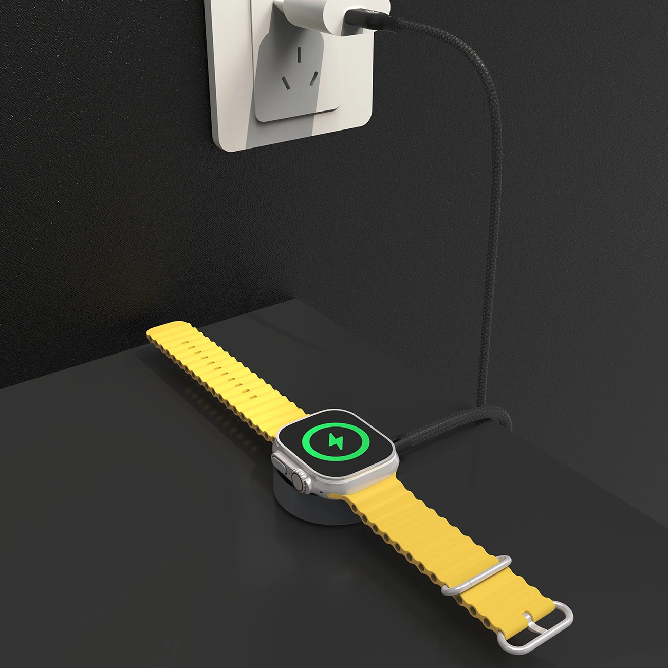 Cargador inalámbrico Dudao A12C para Apple Watch Series, Negro
