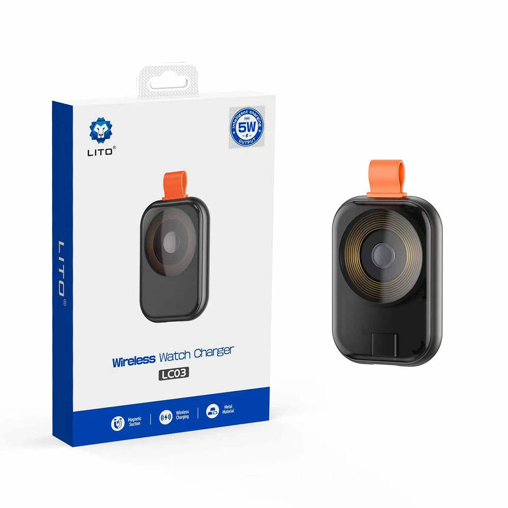 Cargador Inalámbrico Lito LC03 para Apple Watch Series, Negro