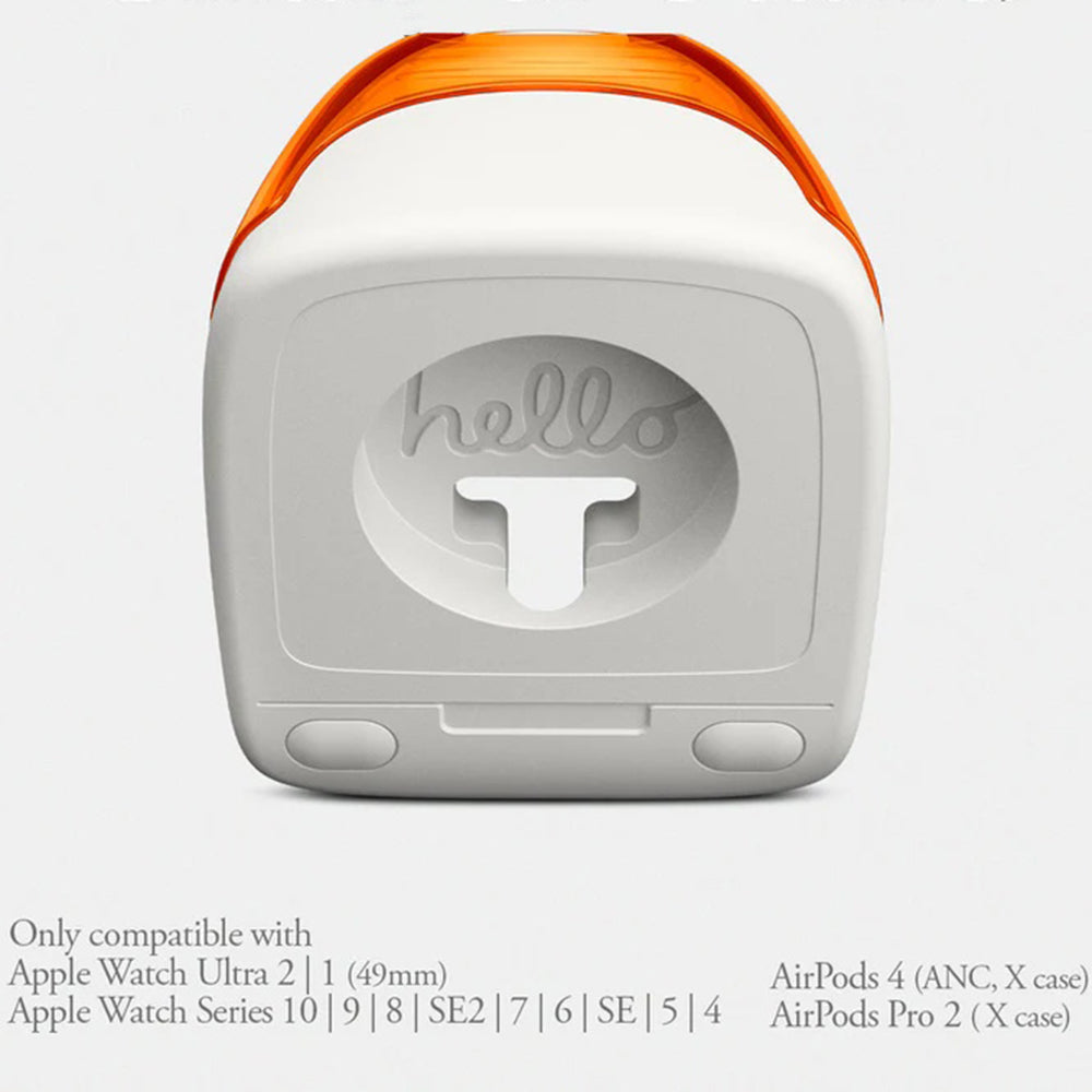 Soporte Spigen C1 Classic para Cargador Inalámbrico Apple Watch Series, Naranja