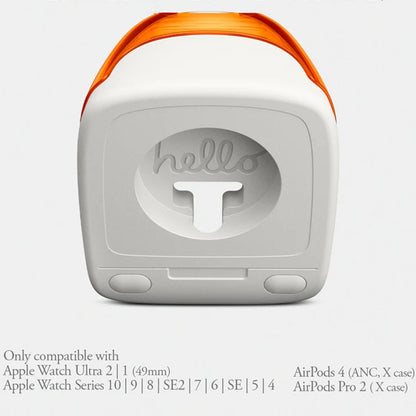 Soporte Spigen C1 Classic para Cargador Inalámbrico Apple Watch Series, Naranja