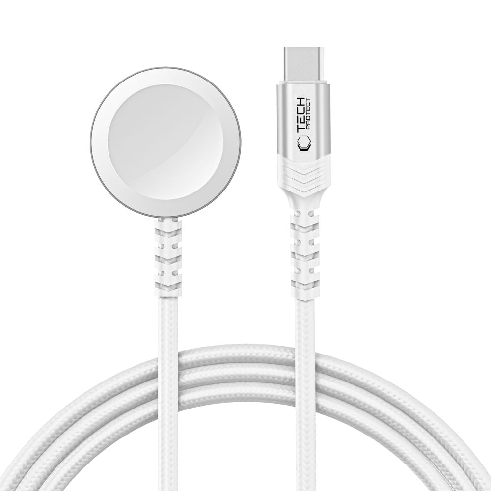 Cable de carga Tech-Protect MC01 Ultraboost para Apple Watch Series, blanco 